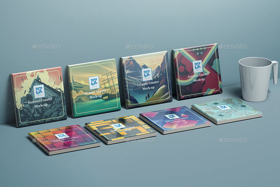 Ceramic Coaster Mockup v1, Graphics GraphicRiver
